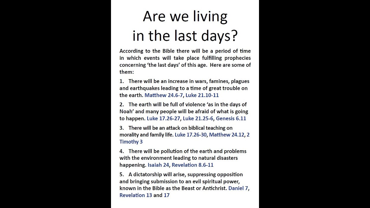 Are we living in the last days?