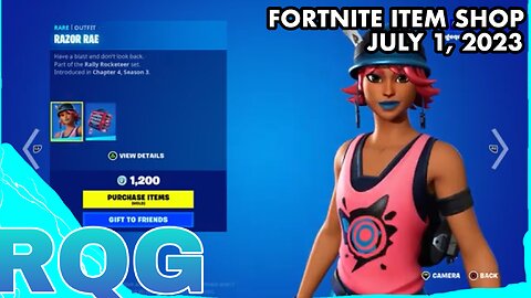 “NEW” RAZOR RAE SKIN IS HERE! FORTNITE ITEM SHOP (July 1, 2023)