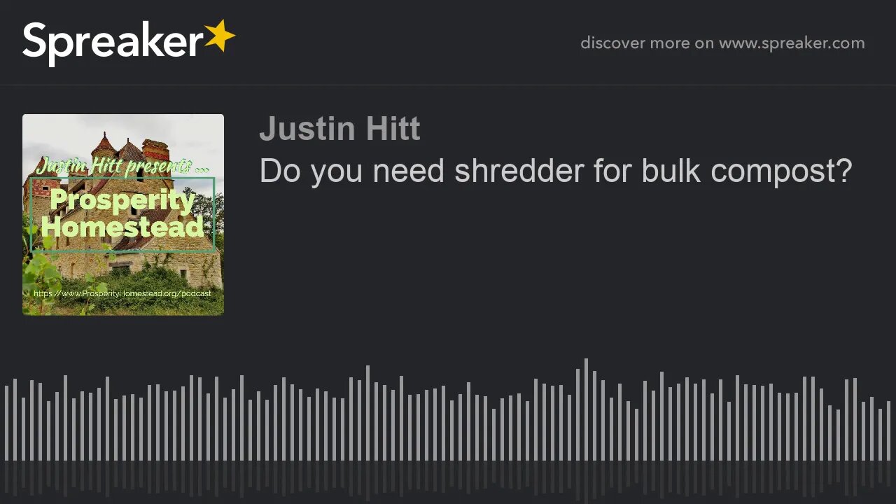 Do you need shredder for bulk compost?