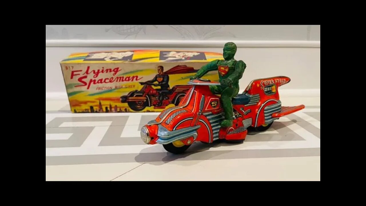 FLYING SPACEMAN is the MOST valuable Motorcycle/Space/Superman toy ever made!
