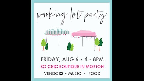 Parking Lot Party Pop up Market