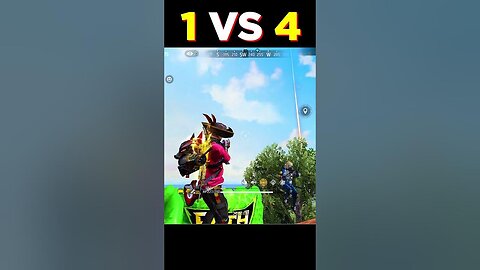 1 VS 4 MOMENT WITH LAUNCHPAD - GARENA FREE FIRE #shorts #youtubeshorts