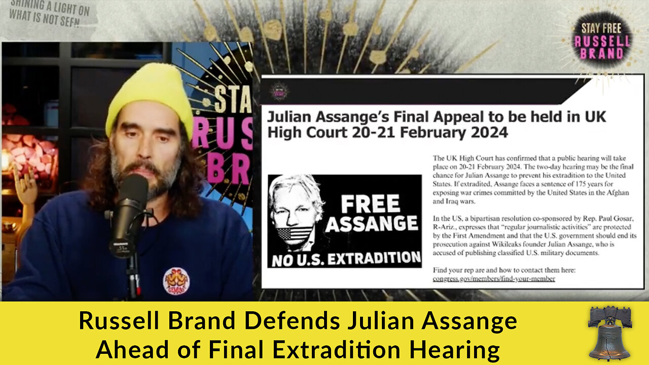 Russell Brand Defends Julian Assange Ahead of Final Extradition Hearing