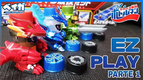 EZ PLAY Bottleman Play Set - Parte 1 - Colamaru, Aquasports e Gyokurock - キャップ革命ボトルマン