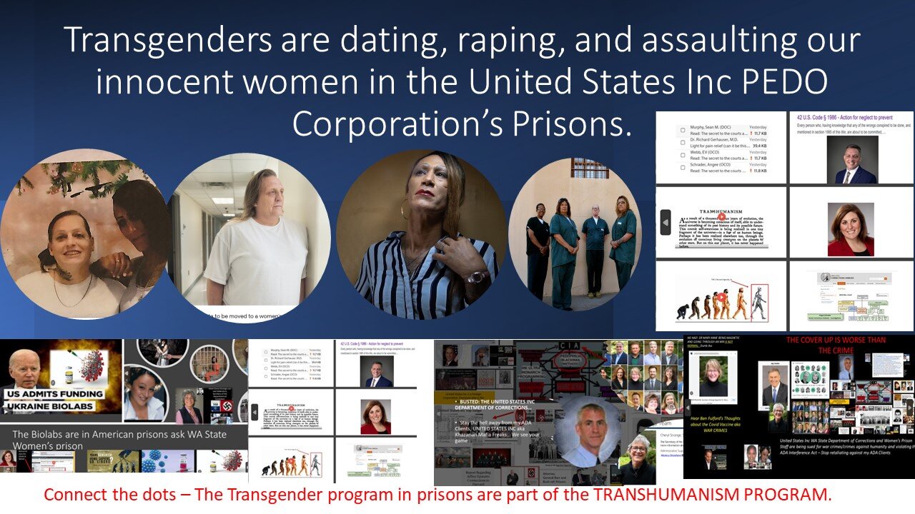 Transgenders are part of the Transhumanism program - THEY RAPE, DATE AND ASSAULT OUR WOMEN IN PRISON
