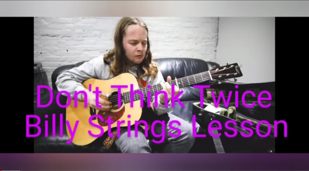 Guitar Lesson - Don't Think Twice (Full Performance at the end)