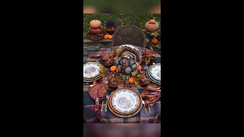 Dramatic Fall table setting