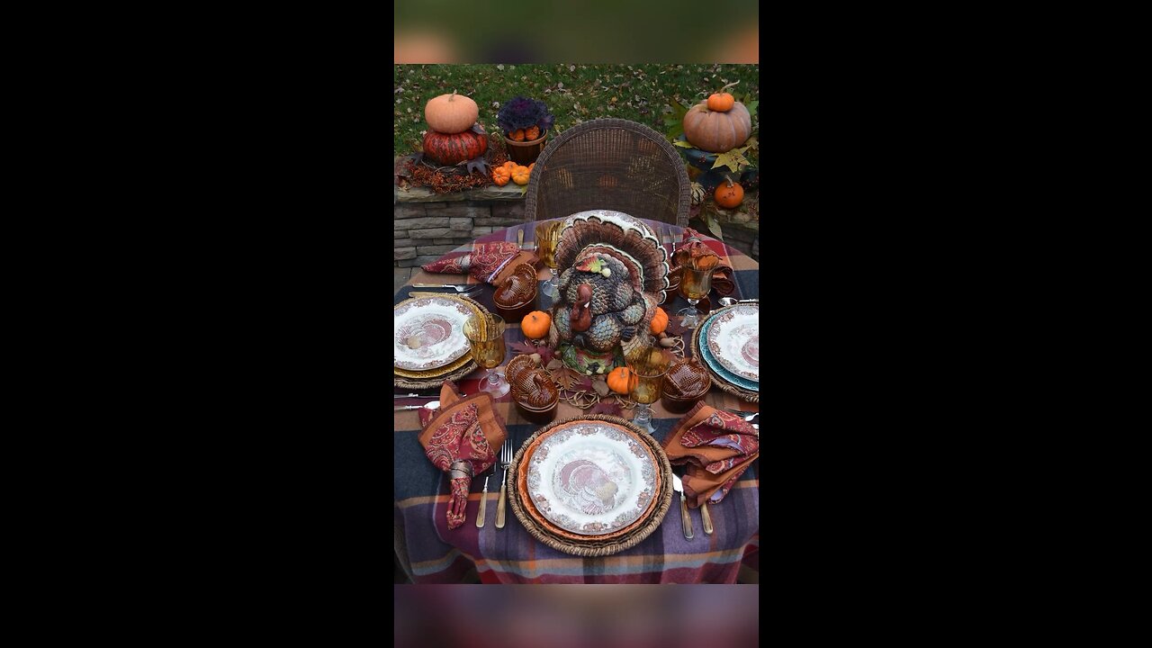 Dramatic Fall table setting