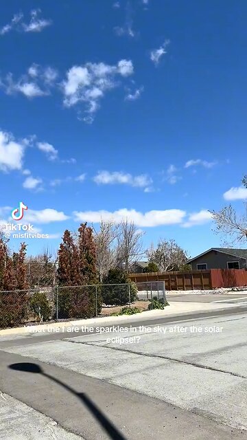 After the solar eclipse, what the fuck are the sparkles in the sky?