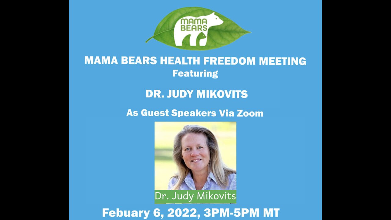 Dr. Judy Mikovits, Natural Immunity and Fighting for Family Medical Rights. 2/6/22