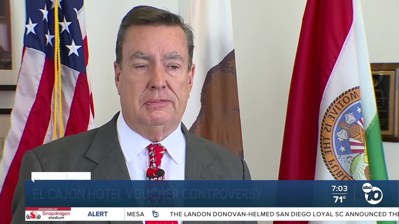 El Cajon Hotel Voucher Controversy