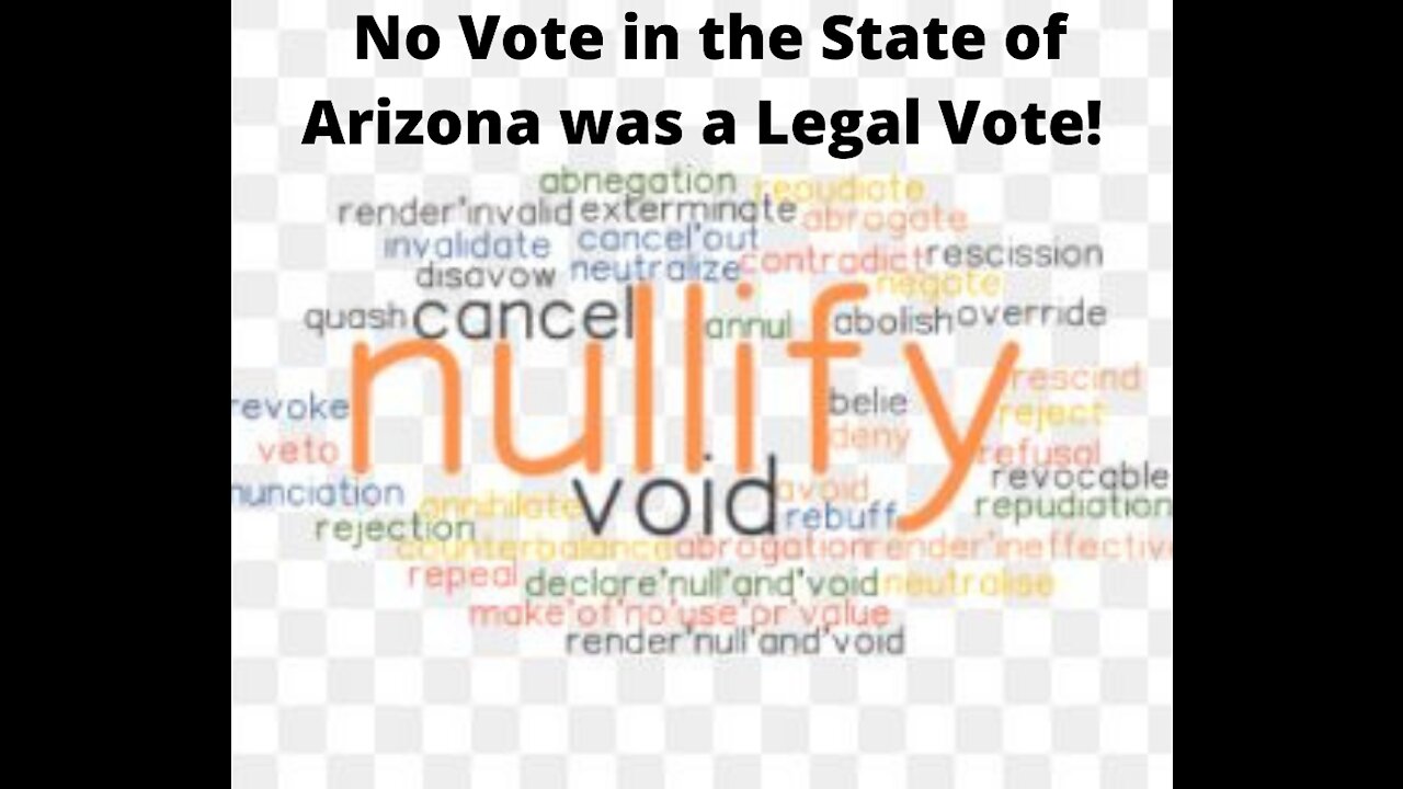 AZ Election Machines Were Not Certified as Required By Law! #Nullify2020