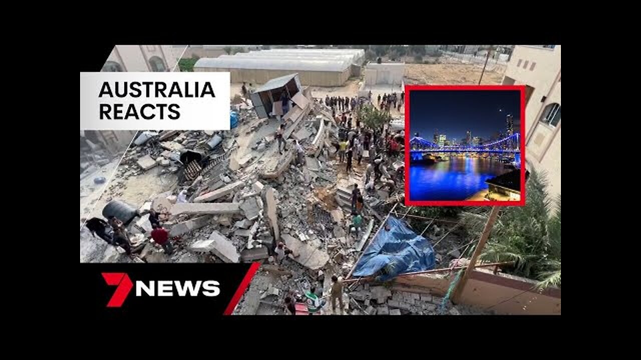 Crowds of Palestinian supporters gather in Sydney _ 7 News Australia