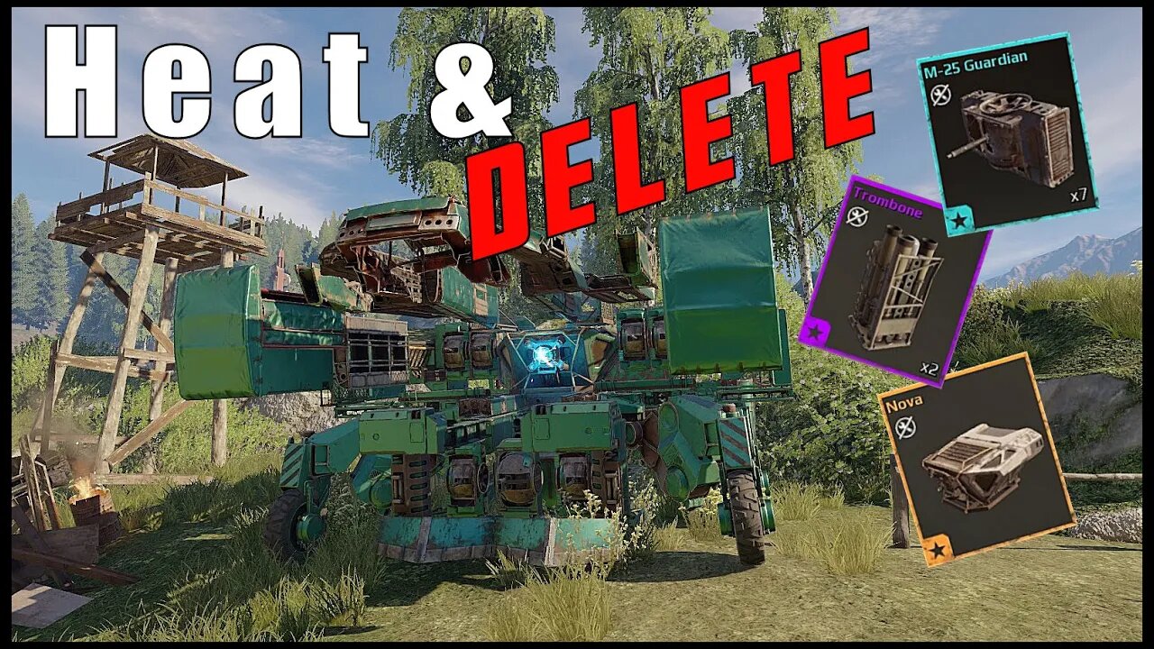 7 machine gun spider with horizontal trombones | Crossout