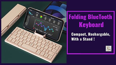 Type Anywhere with the Folding Bluetooth Keyboard with Stand – Portable and Convenient!