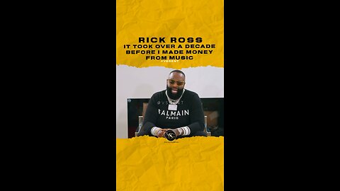 #rickross It took over a decade before I made money from music. 🎥 @iamathlete