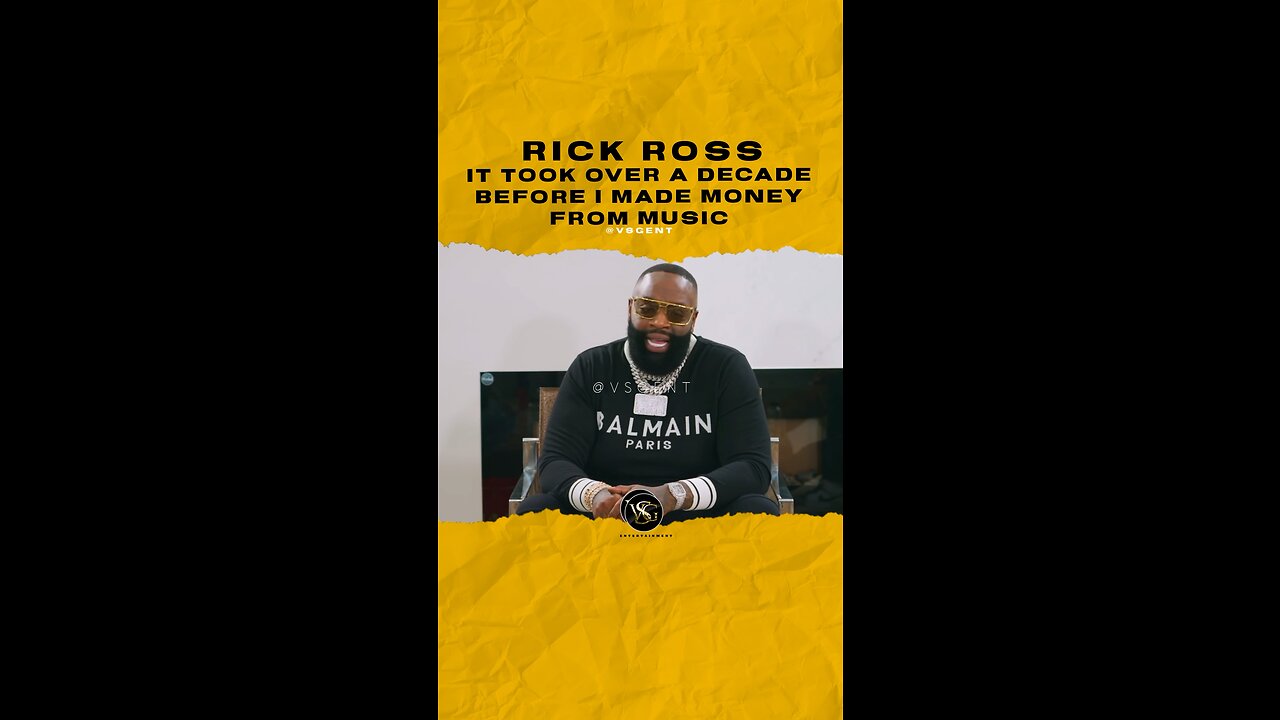 #rickross It took over a decade before I made money from music. 🎥 @iamathlete