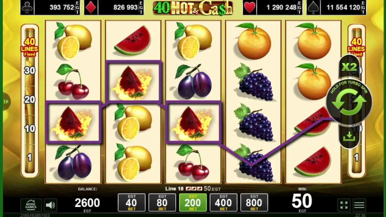 40 Hot & Cash EGT