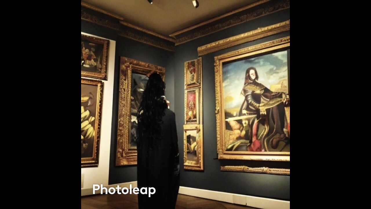 #Loki standing alone in a haunted art gallery in Paris France