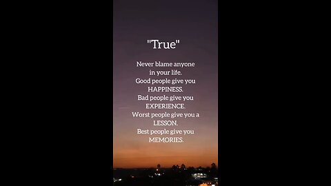 Never Blame..