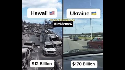 Money sent to Ukraine 🇺🇦 compared to our brothers and sisters in Maui