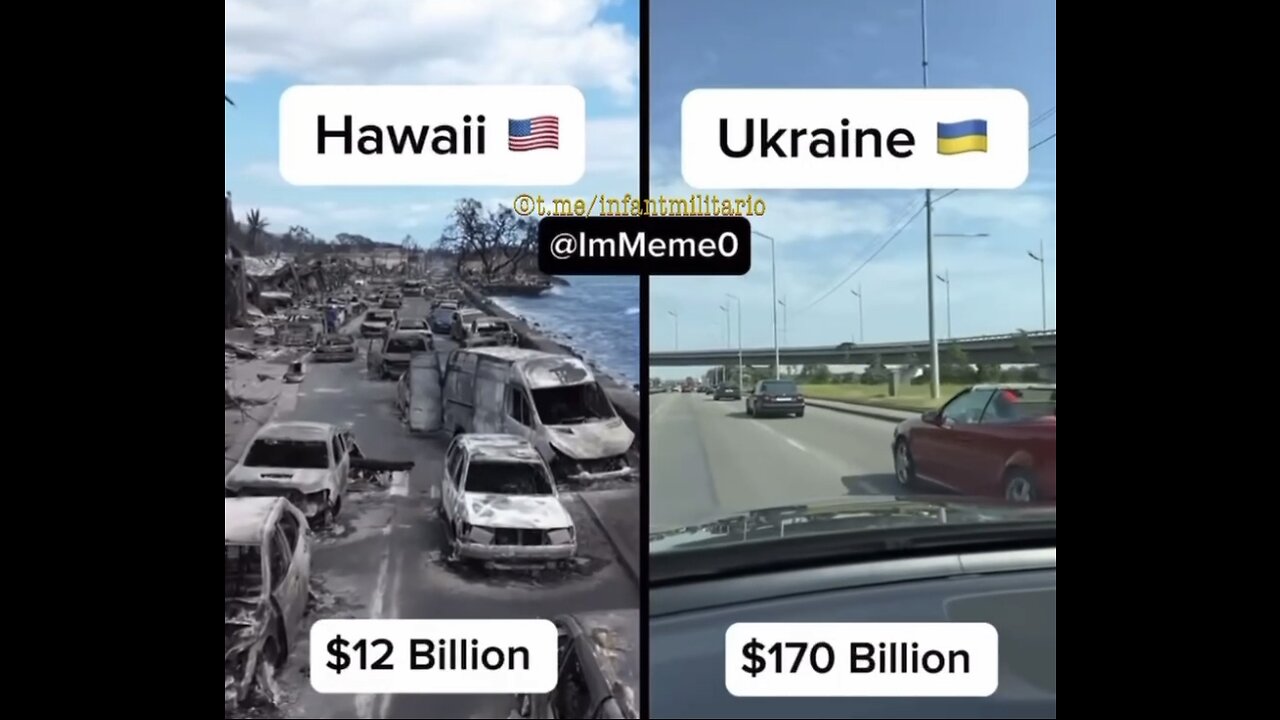 Money sent to Ukraine 🇺🇦 compared to our brothers and sisters in Maui