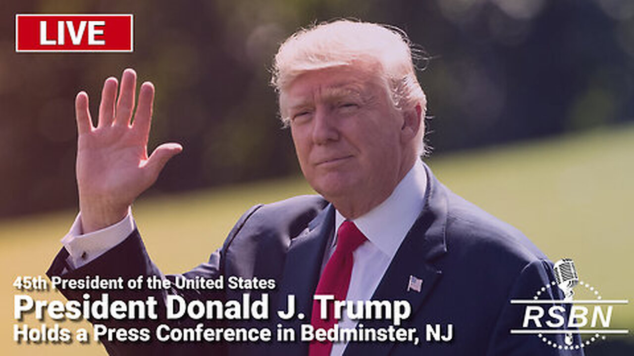 LIVE: President Trump Holds a Press Conference in Bedminster, N.J. - 8/15/24 | Join Eric Trump, Navarro, Flynn, Kash, Julie Green, Amanda Grace & Team America October 17-18 In Selma, NC (Request Tix Via Text 918-851-0102)