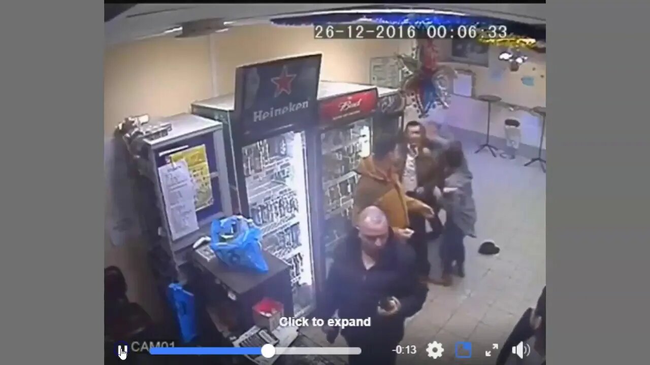 Man Gets Beat By Another Man - A Woman Comes In & Saves The Man