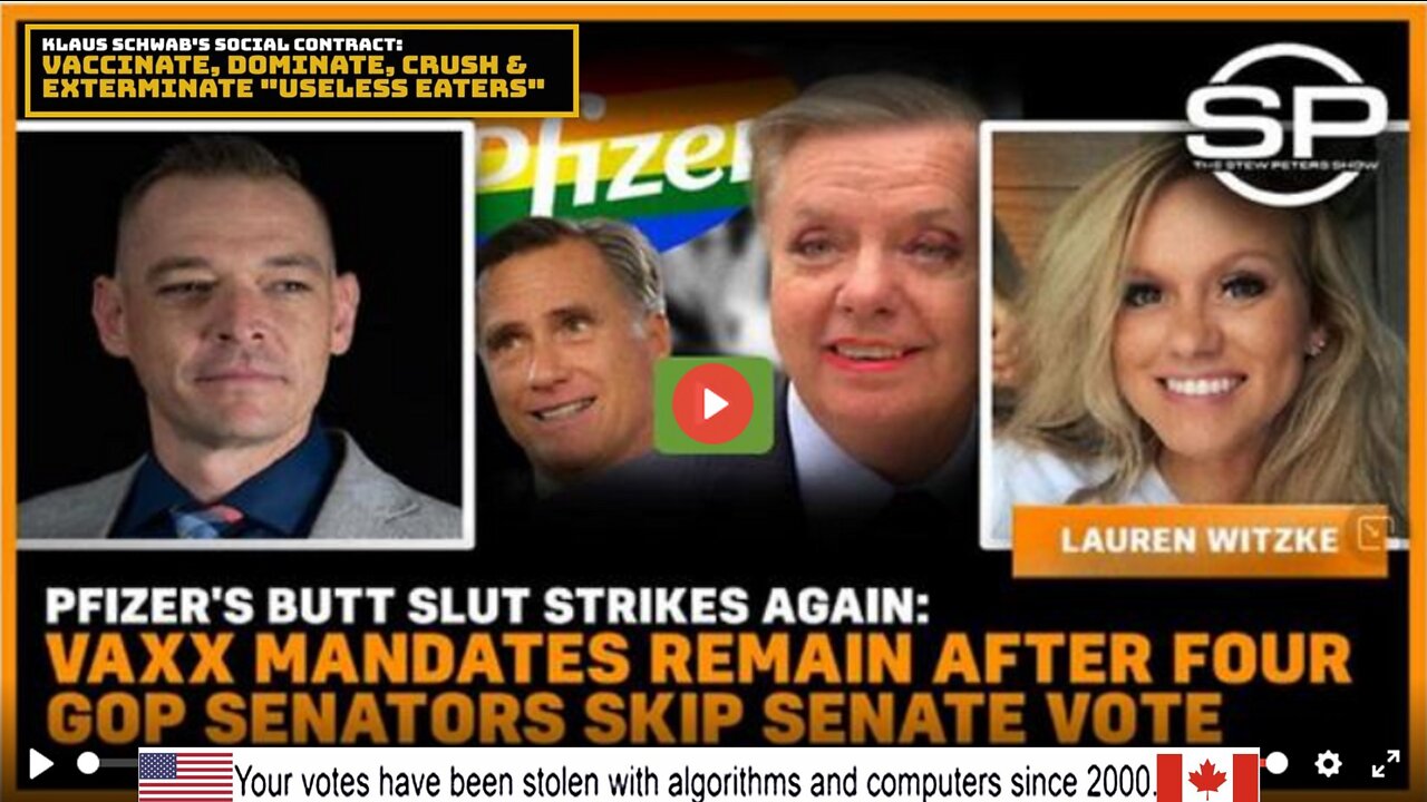 Pfizer's Butt Slut Strikes: Vaxx Mandates Remain After Four GOP Senators Skip Vote