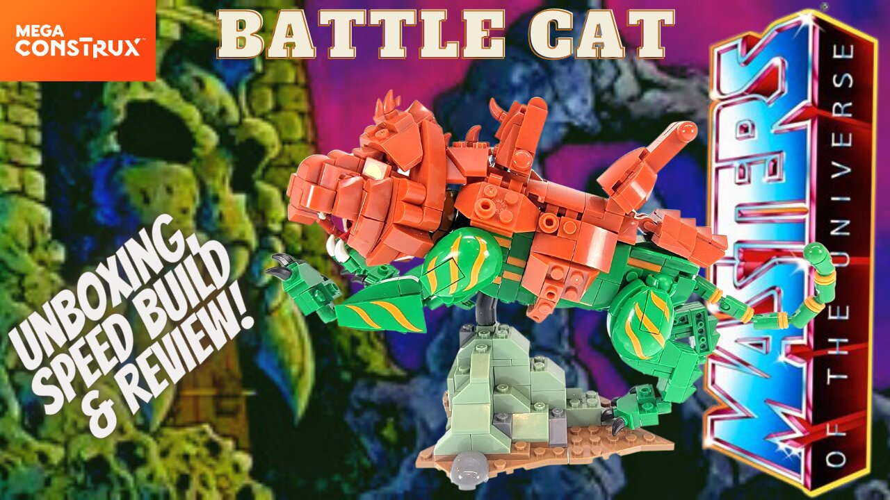 Mega Construx (Lego Alternative) - Masters of the Universe Battle Cat (Unbox, Speed Build & Review)