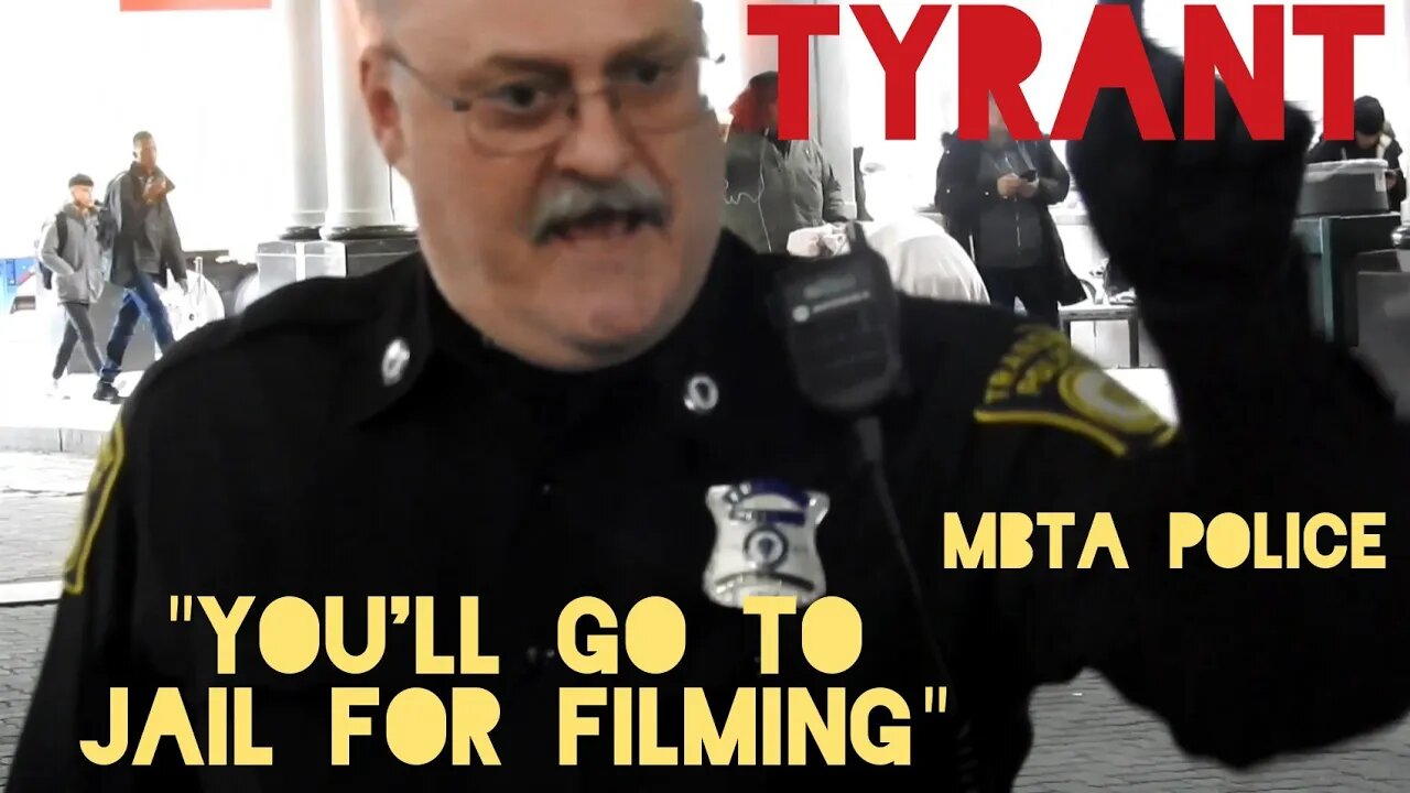 Cameras Triggered Tyrant."I'm Gonna Take Those From You".MBTA Transit Police. Calls Backup 6 arrive.