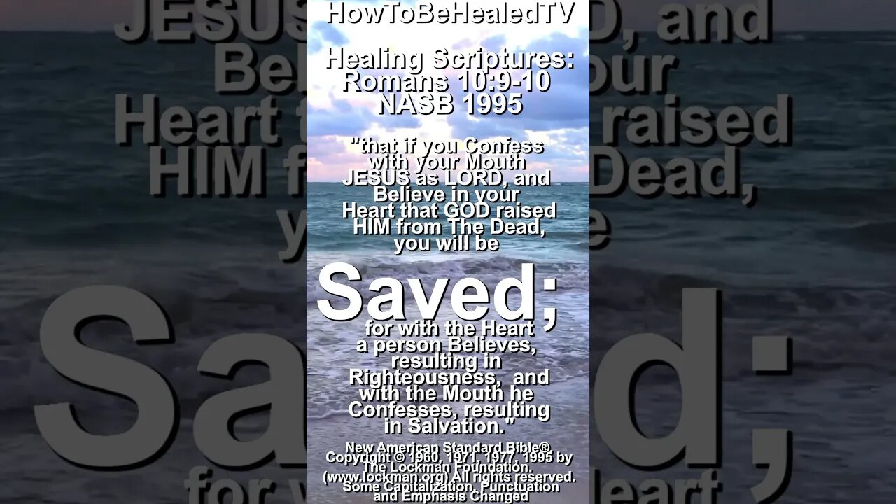 Salvation Scriptures 📖 Romans 10:9-10 NASB ✝️ Believe In Heart. Say With Mouth 🙏 #salvation #saved