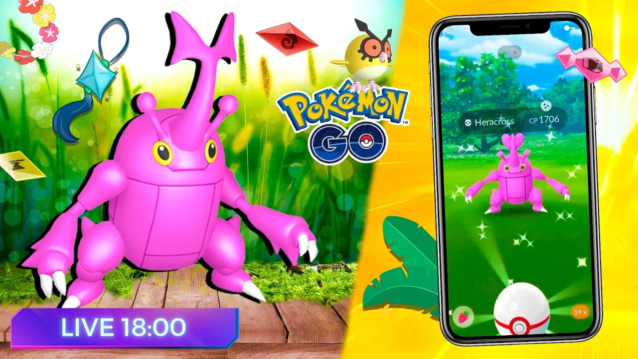 🚶 Em Busca do HERACROSS Brilhante (Shiny)! A Saga do BESOURO ROSA continua no Pokémon GO!