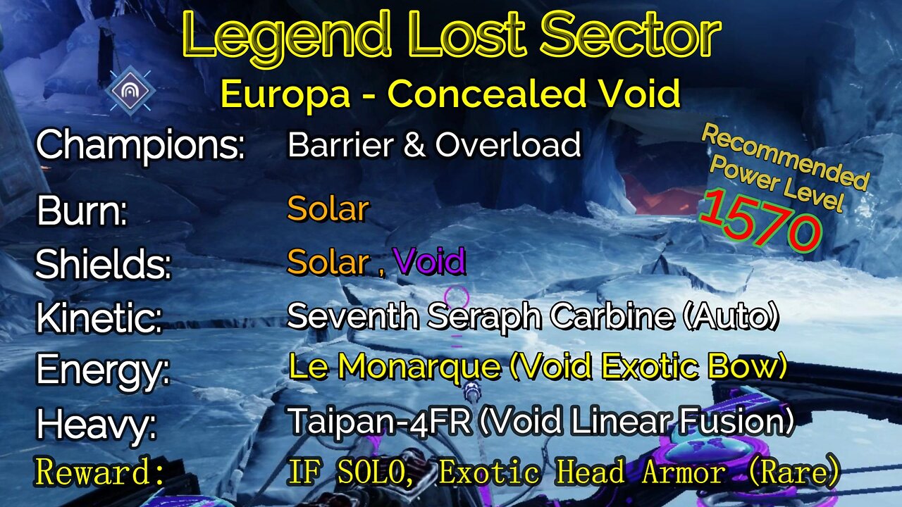 Destiny 2 Legend Lost Sector: Europa - Concealed Void on my Warlock 11-19-22