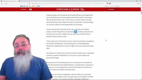 Homeschooling se torna obstáculo para entrar na USP — PETER TURGUNIEV