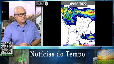 Previsão do tempo com seca no Brasil central e chegada de frio intenso