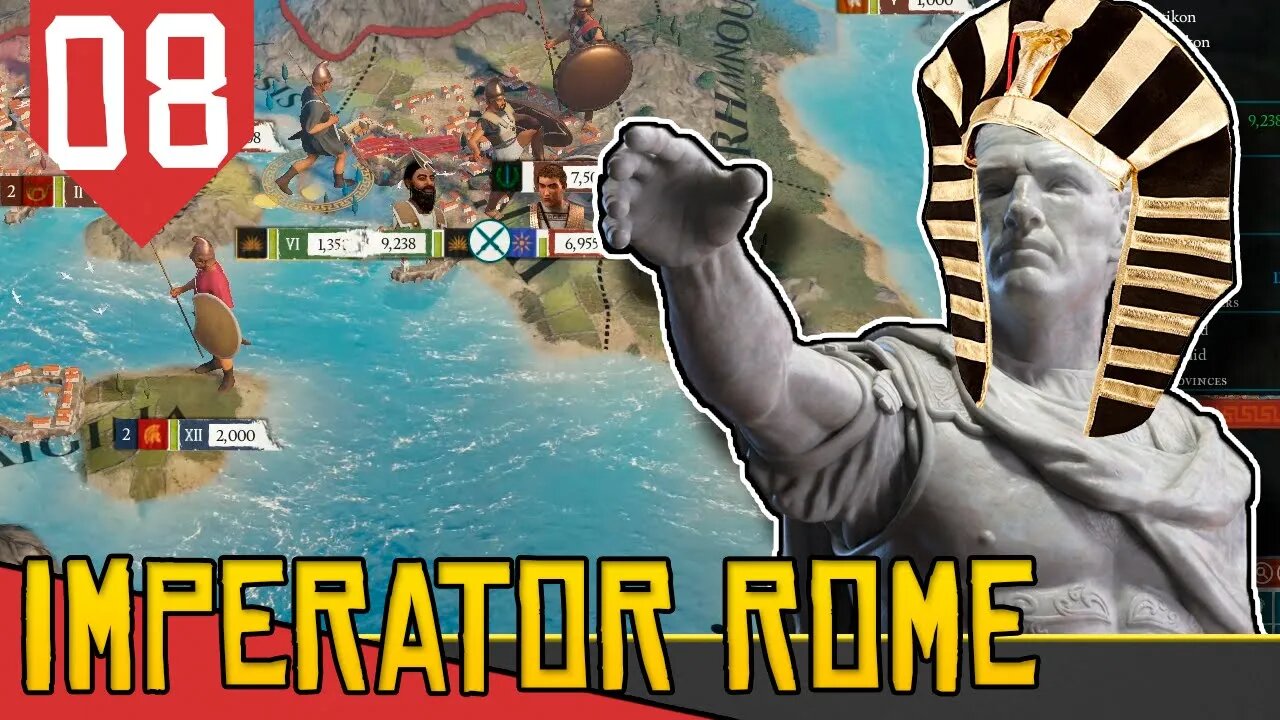 Uma GUERRA Super Difícil Contra MACEDÔNIA - Imperator Rome Egito #08 [Gameplay PT-BR]