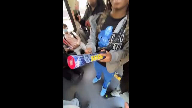 A group of teenagers set off a firework on a bus in Canada 🇨🇦