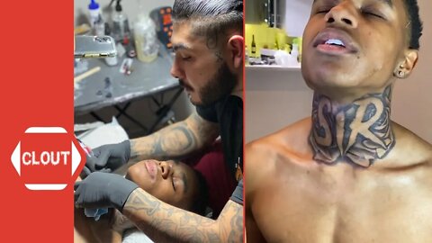 YBN Almighty Jay Tattoos His Son's Name On His Neck!