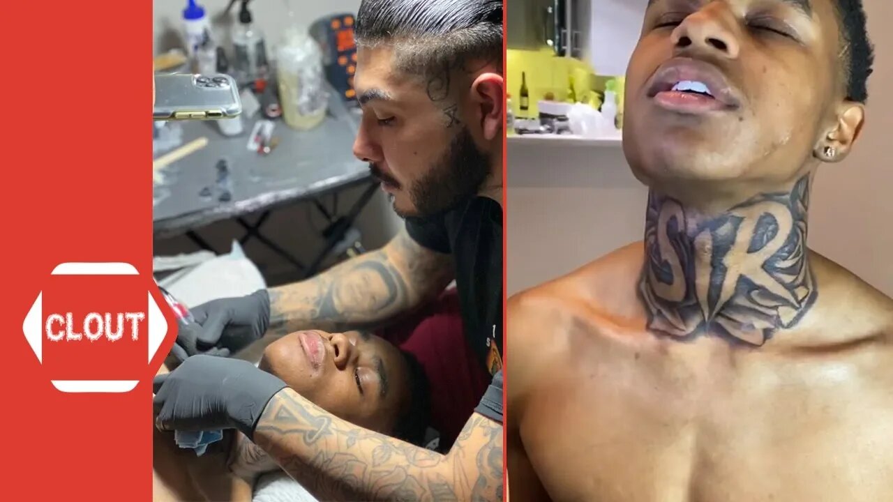 YBN Almighty Jay Tattoos His Son's Name On His Neck!