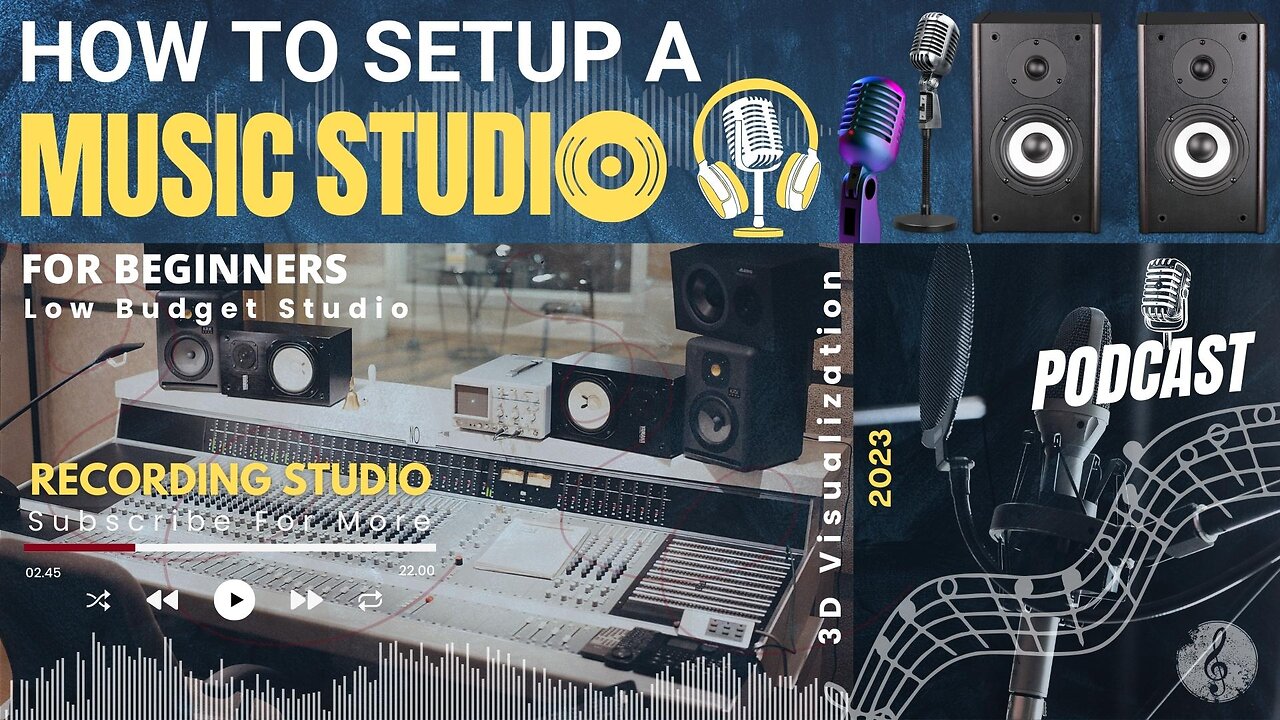 HOW TO: Epic Setup a Music Studio for Beginners (2023) | Small Music Setup | Recording Studio 3D Tour