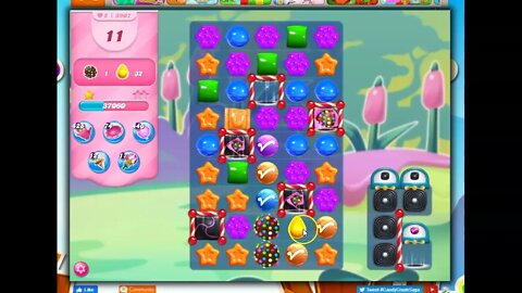 Candy Crush Level 3907 Talkthrough, 21 Moves 0 Boosters