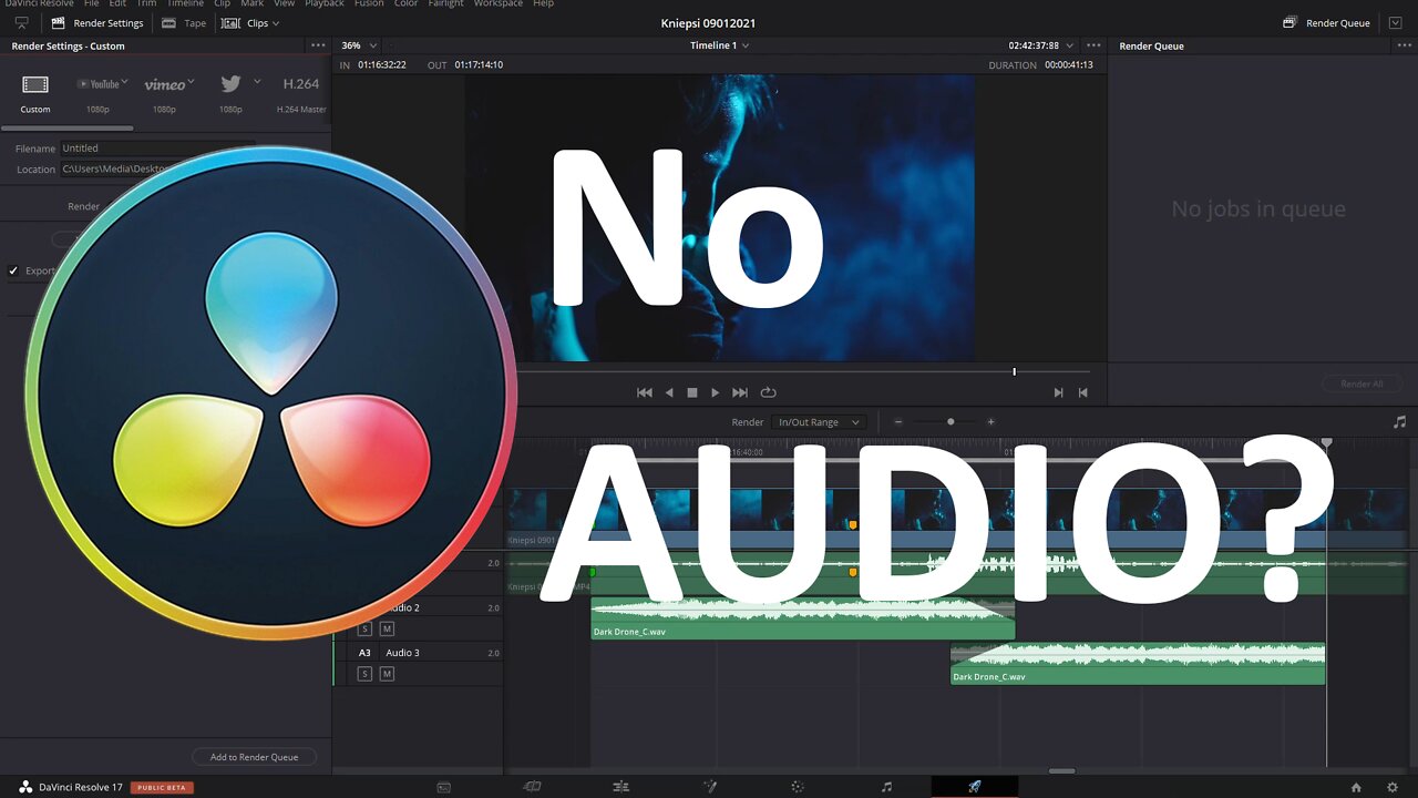 Davinci Resolve Quicktorial: No audio on mobile phone