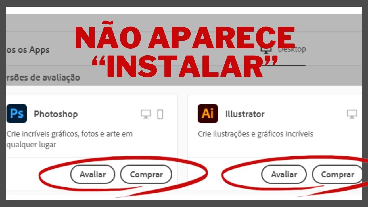 ERRO CREATIVE CLOUD AO TENTAR INSTALAR VERSÕES BETA ( AVALIAR/COMPRAR)