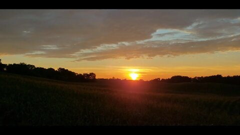 sunset in the countryside