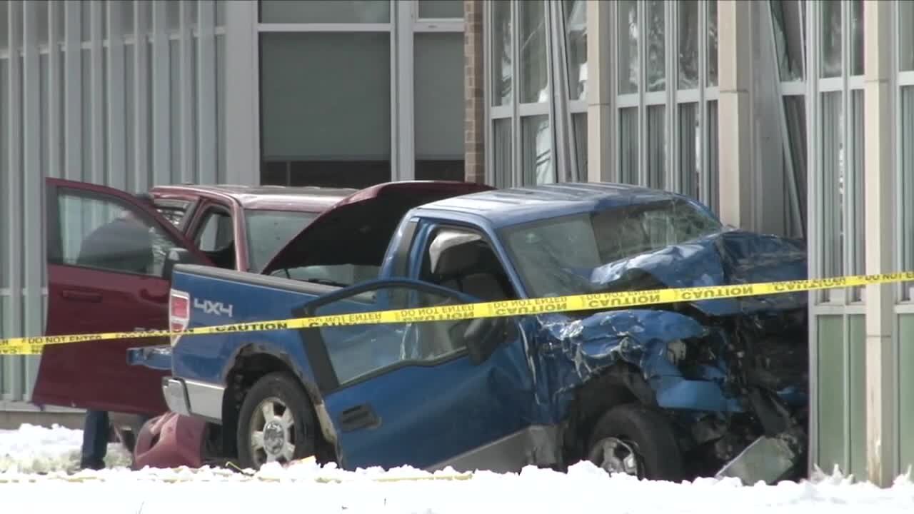 Vehicles strike Warsaw Elementary School and cause road closure