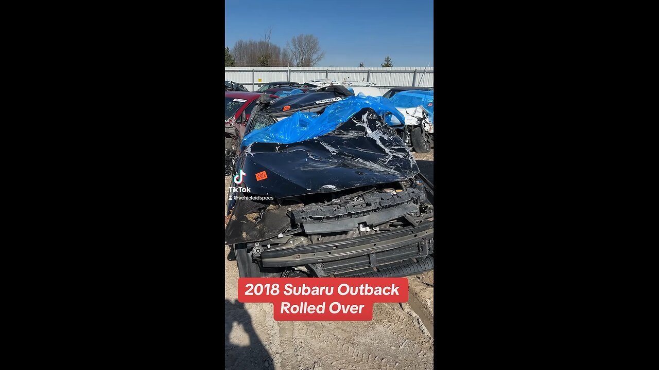 Subaru Outback rolled violently #crash #subaruoutback