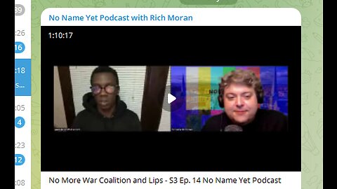 No More War Coalition and Lips - S3 Ep. 14 No Name Yet Podcast