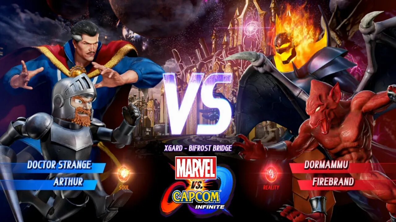 Doutor Estranho & Arthur VS Dormammu & Firebrand Marvel vs Capcom Infinite