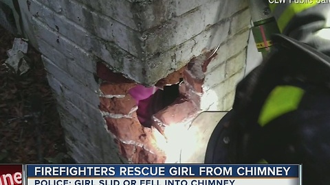 8-year-old girl rescued after getting stuck inside chimney in Clearwater